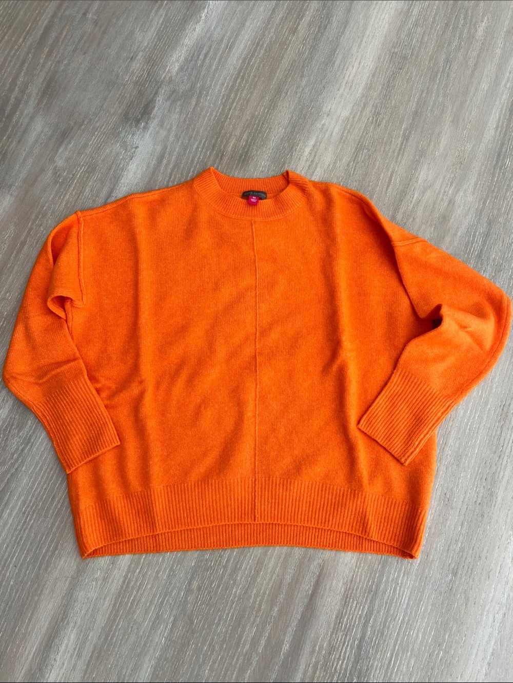 Vince Camuto Bright Orange Crewneck Sweater